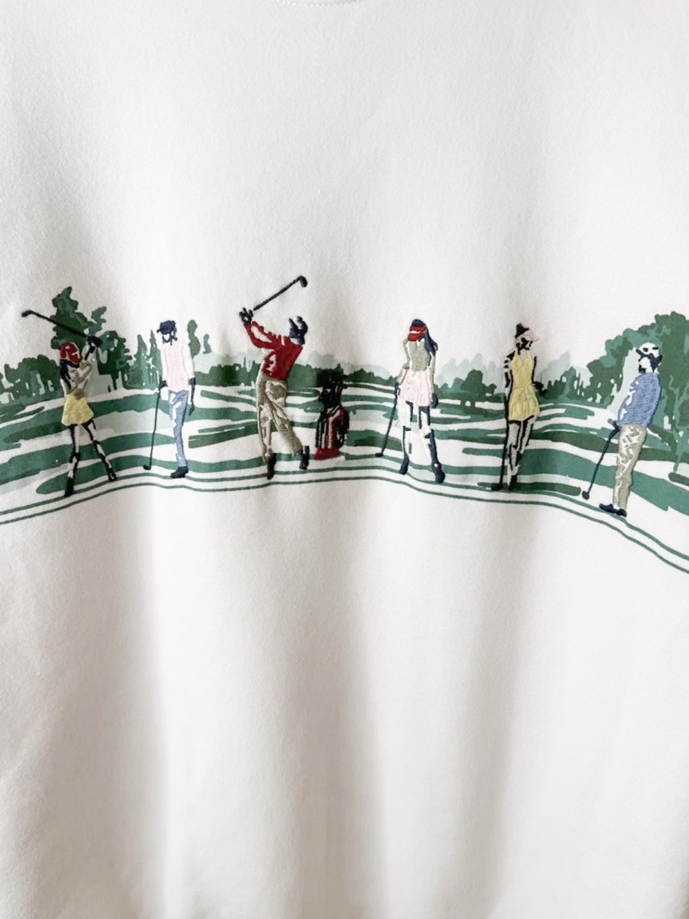 Abercrombie & Fitch Soft A&F Golf Embroidered Graphic Crewneck Sweatshirt - Picture 7 of 9